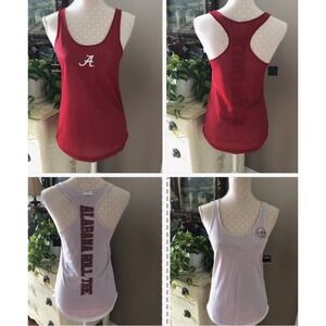 Alabama Crimson Tide Razorback Tank Top Reversible White Red Jersey Women S 3/5